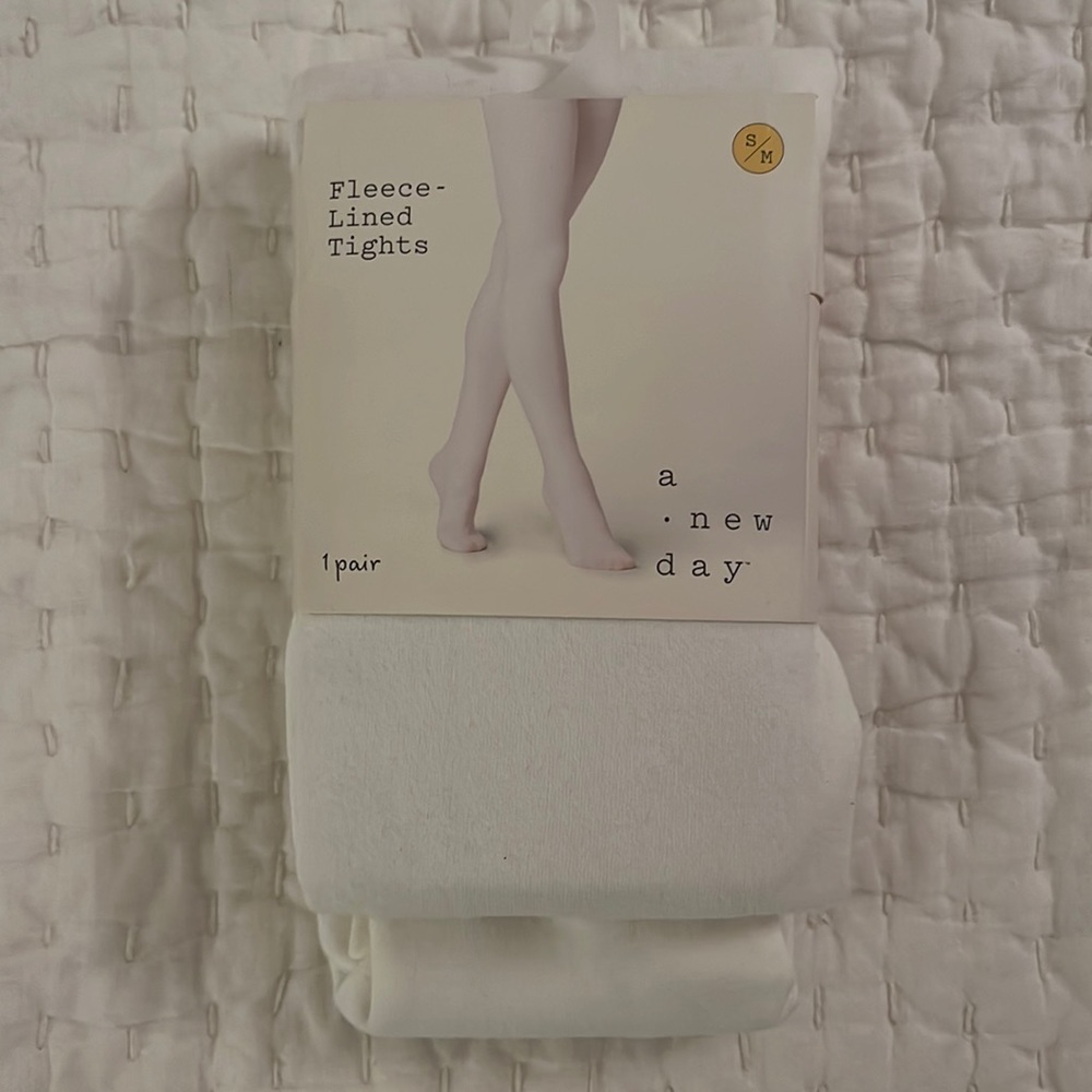 NWT! a new day fleece-lined tights